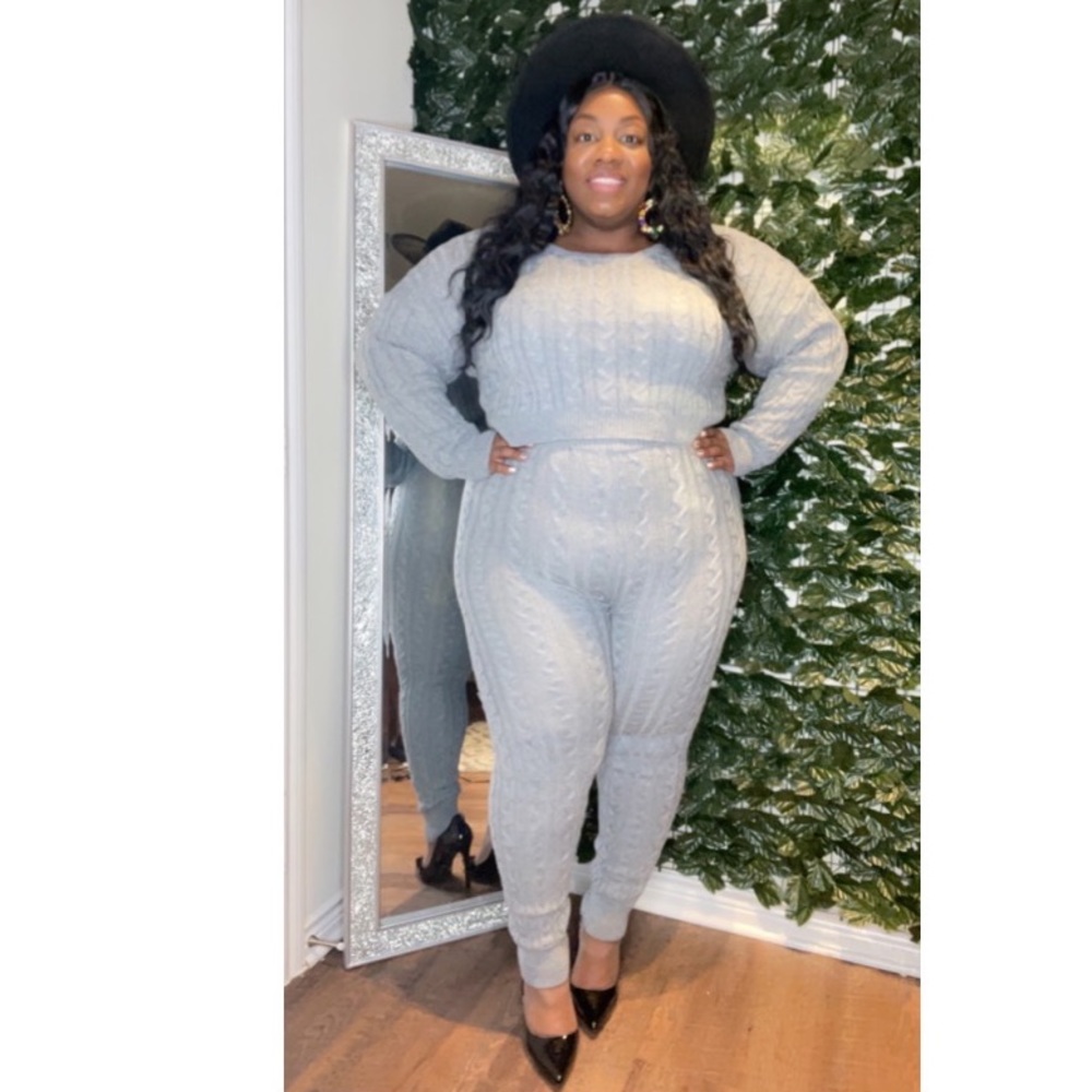 2 for $10‼️ Gray Legging & Sweater Matching Set